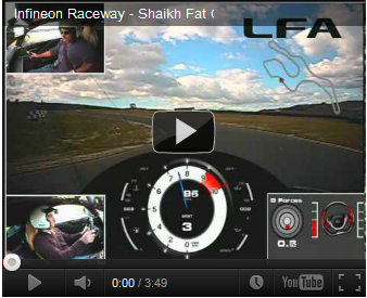Shaikh from Fat Cat riding in a Lexus LFA